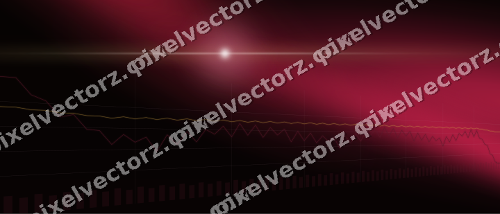 Glowing neon chart background in pink and amber