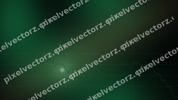 Glowing neon chart background in green and orange