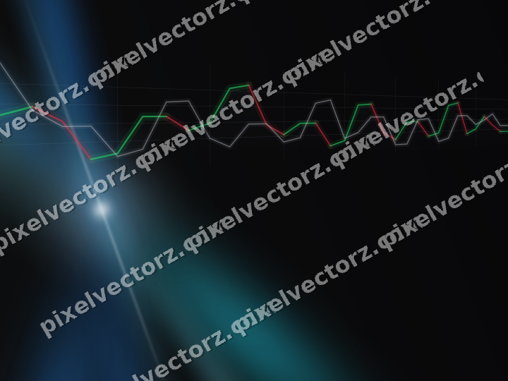 Glowing neon chart background in blue and teal