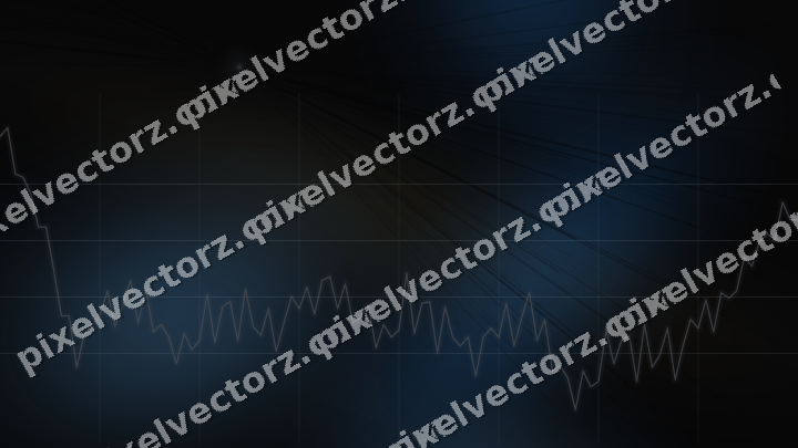 Glowing neon chart background in blue and amber