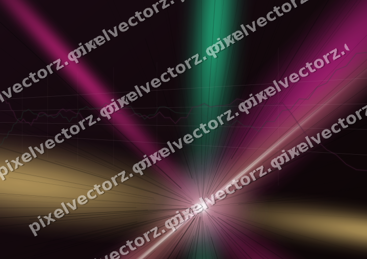 Glowing neon chart background in magenta and pink