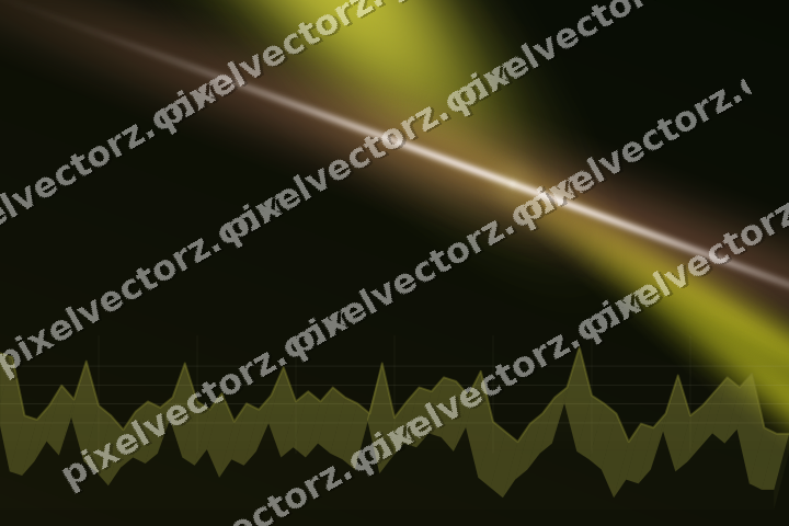 Glowing neon chart background in yellow and red