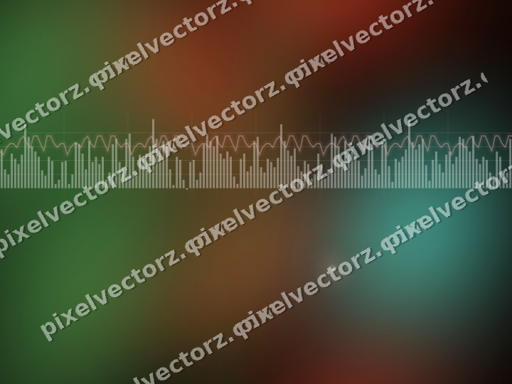 Glowing neon chart background in red and orange