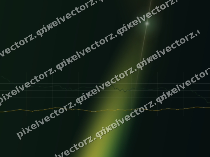 Glowing neon chart background in green and amber