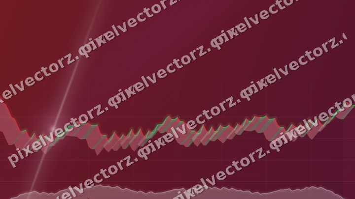Glowing neon chart background in dark pink and green