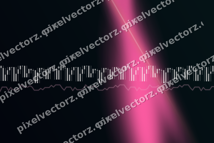 Glowing neon chart background in pink and cyan