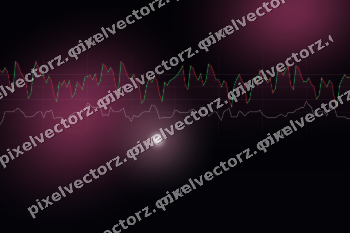 Glowing neon chart background in pink and blue