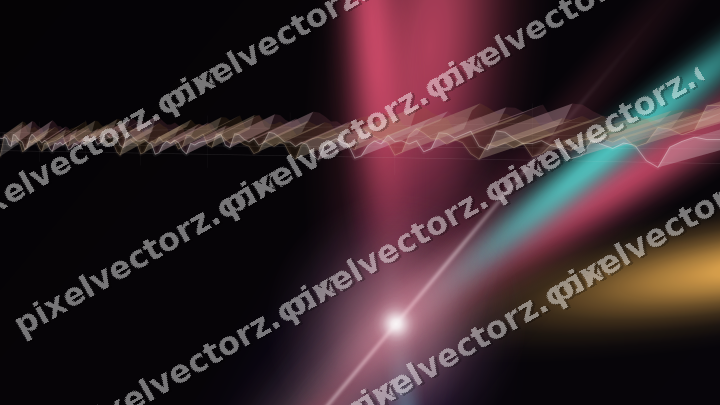 Glowing neon chart background in pink and amber