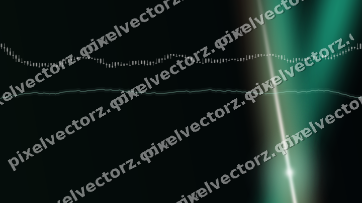 Glowing neon chart background in green and orange