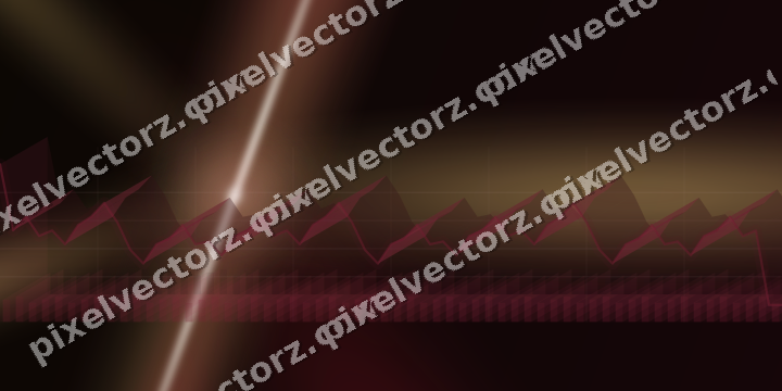 Glowing neon chart background in pink and red