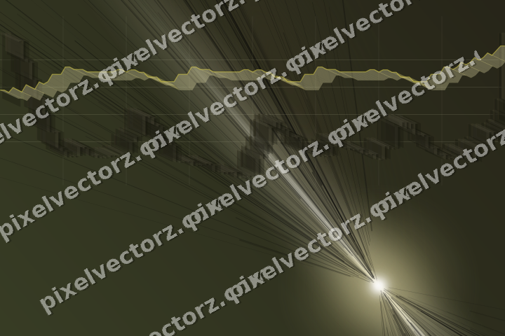 Glowing neon chart background in dark amber and yellow