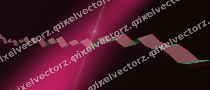 Glowing neon chart background in pink and yellow