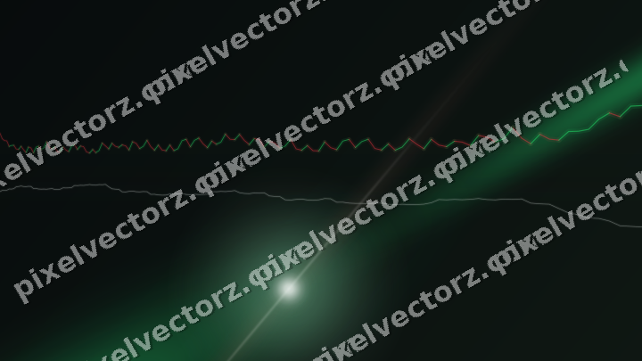 Glowing neon chart background in green and red