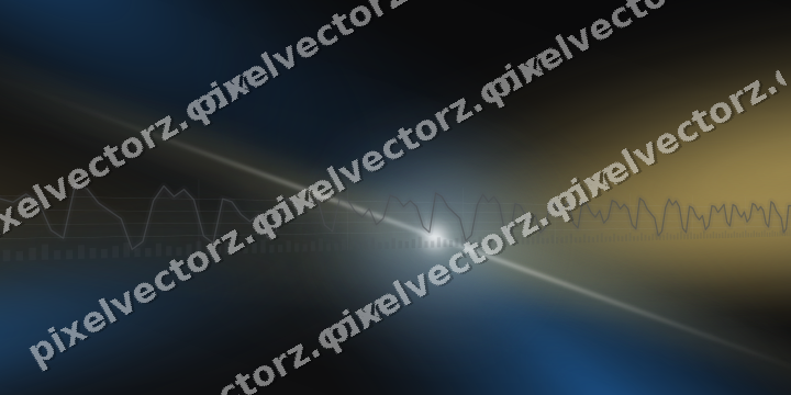 Glowing neon chart background in blue and amber