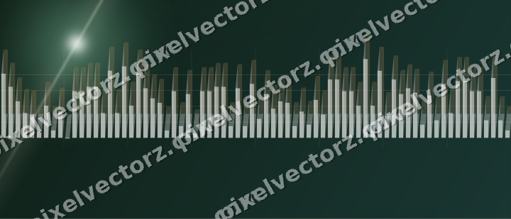 Glowing neon chart background in dark green and orange