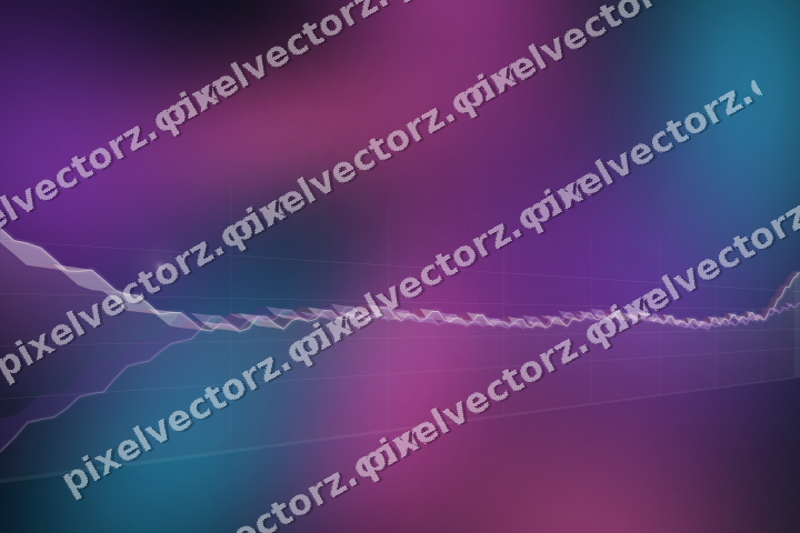 Glowing neon chart background in magenta and purple