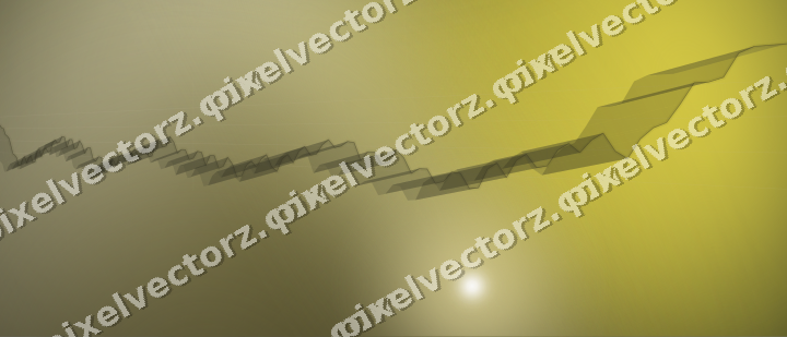 Glowing neon chart background in dark amber and yellow