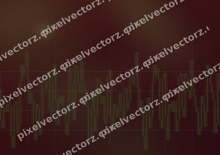 Glowing neon chart background in dark lime and dark pink
