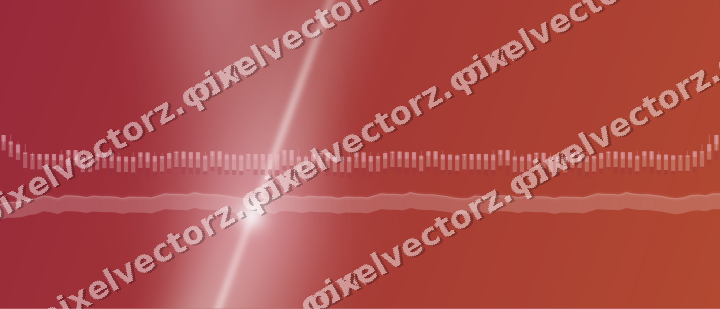 Glowing neon chart background in pale pink and pale red