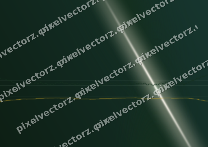 Glowing neon chart background in dark green and amber