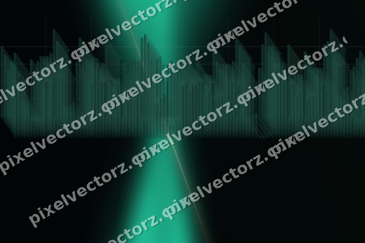 Glowing neon chart background in green and orange
