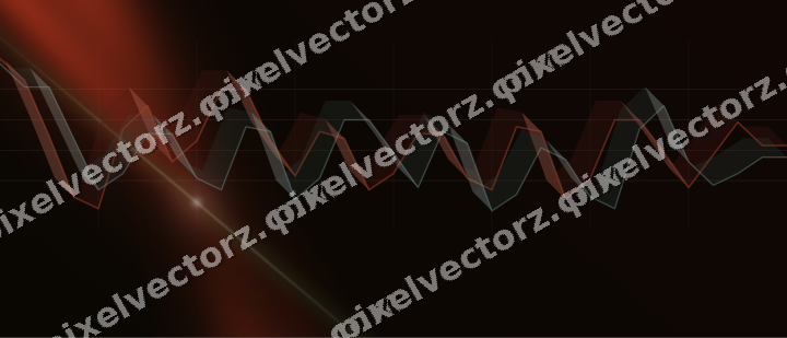 Glowing neon chart background in red and orange