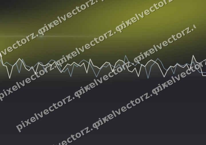 Glowing neon chart background in yellow and grey