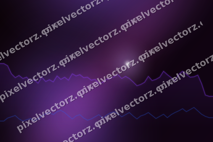 Glowing neon chart background in purple and blue