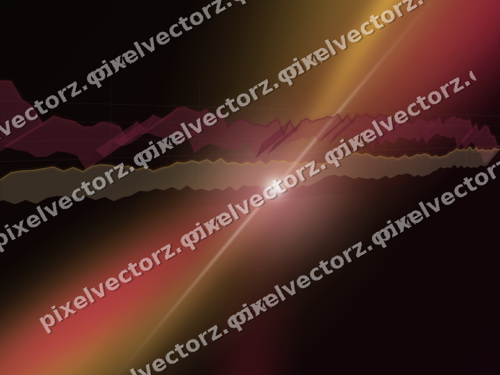 Glowing neon chart background in pink and amber