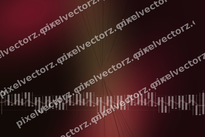 Glowing neon chart background in pink and red