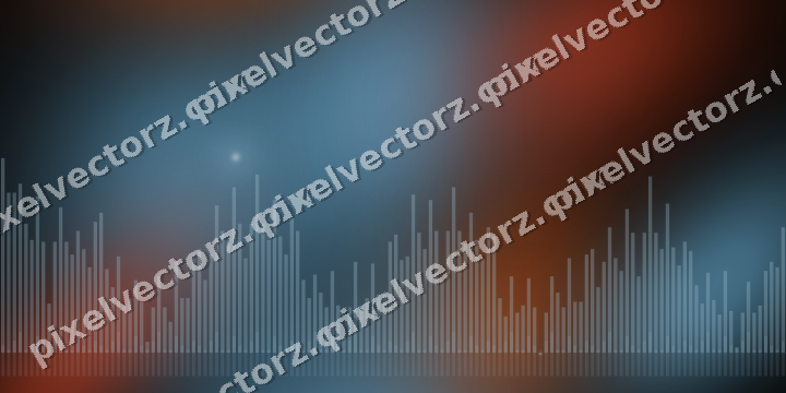 Glowing neon chart background in cyan and red