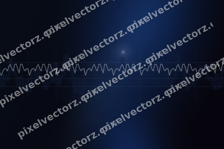 Glowing neon chart background in blue