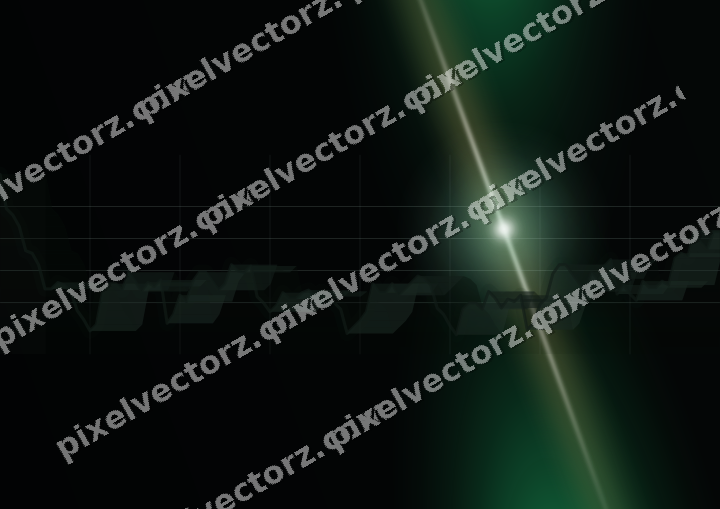 Glowing neon chart background in green and amber