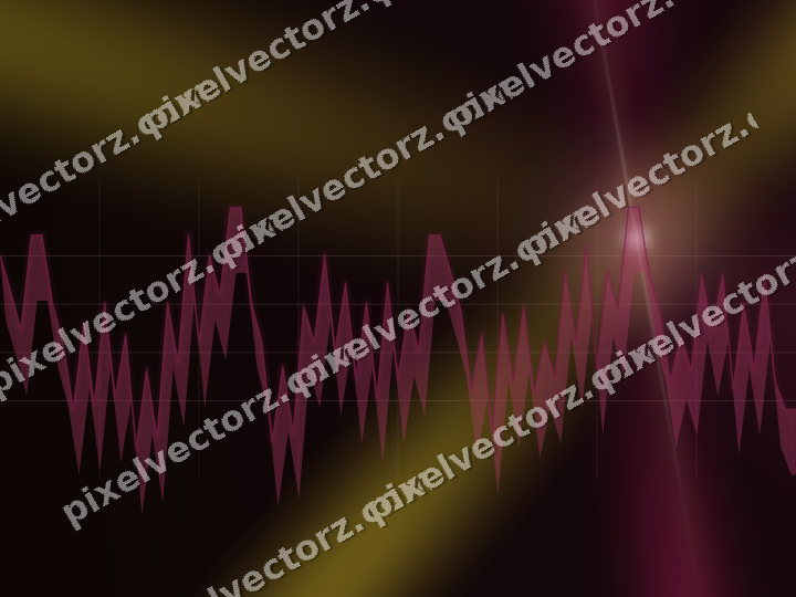 Glowing neon chart background in pink and yellow