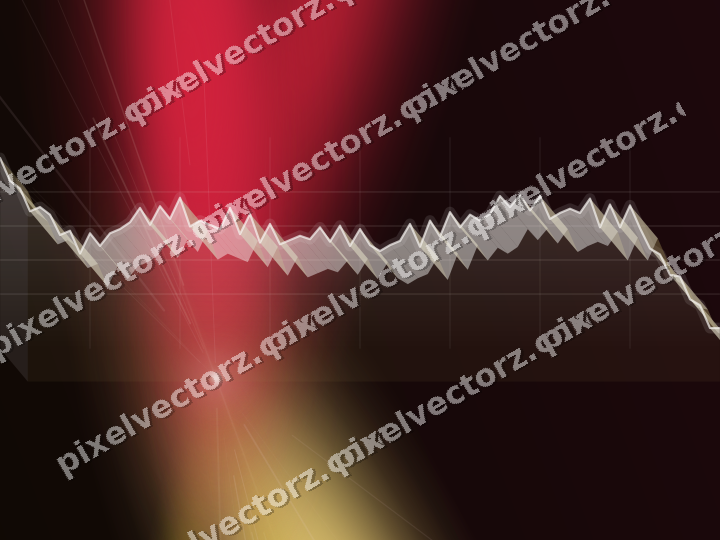 Glowing neon chart background in pink and red