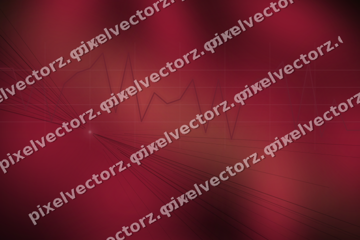 Glowing neon chart background in pink and red