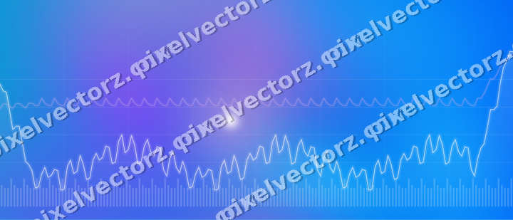 Glowing neon chart background in magenta and purple