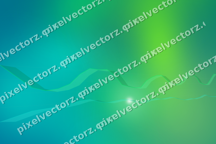 Glowing neon chart background in green and lime