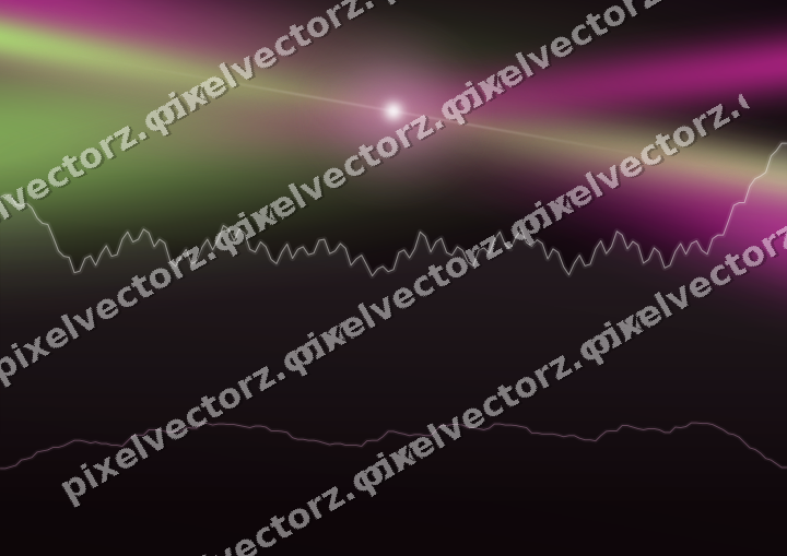 Glowing neon chart background in magenta and lime