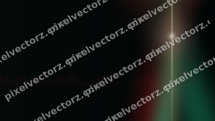 Glowing neon chart background in red and green