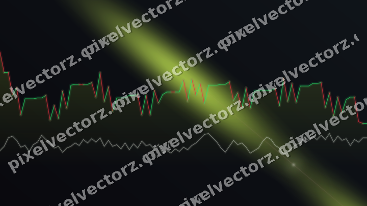 Glowing neon chart background in lime and amber