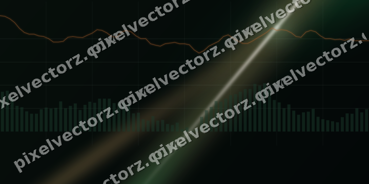 Leuchtender Neon Diagramm Hintergrund in Grün und Orange