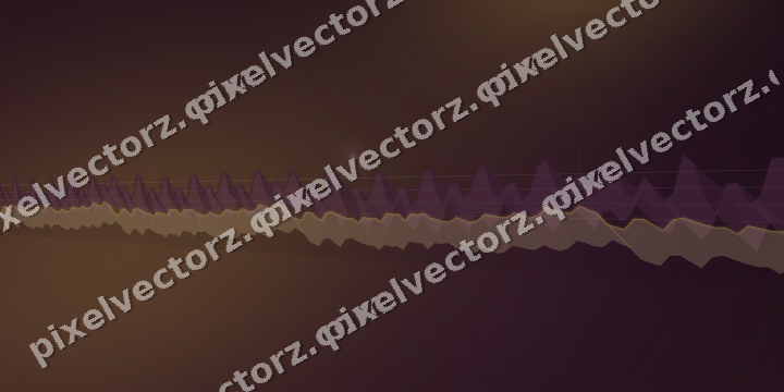 Glowing neon chart background in dark magenta and amber