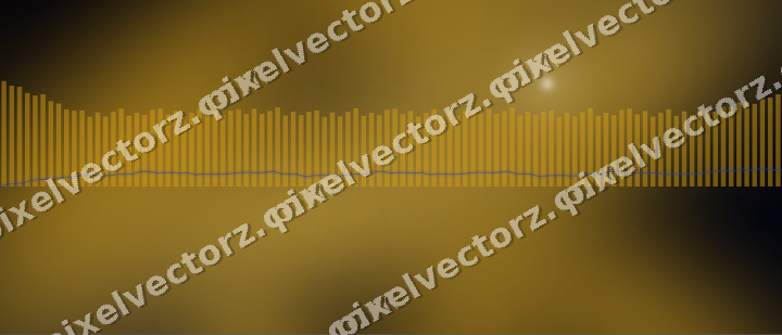Glowing neon chart background in amber and blue