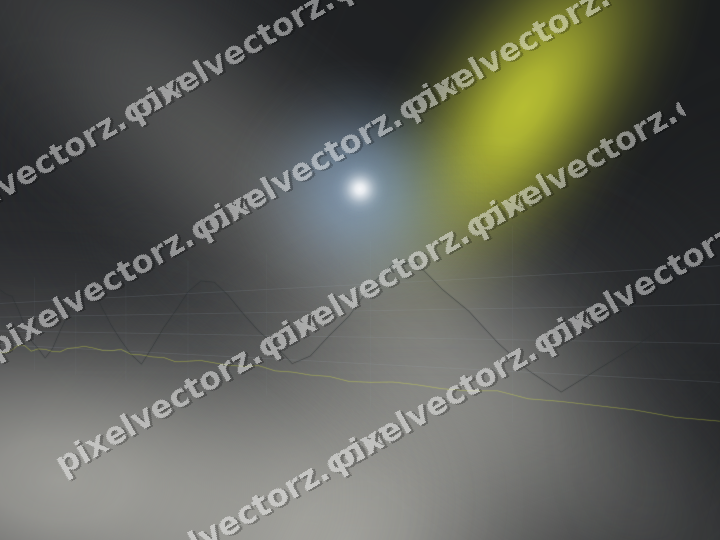 Glowing neon chart background in yellow and grey