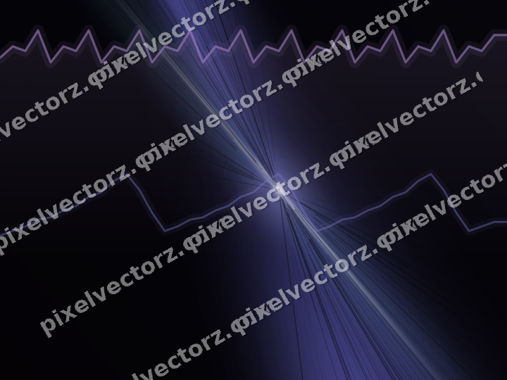 Glowing neon chart background in purple and blue