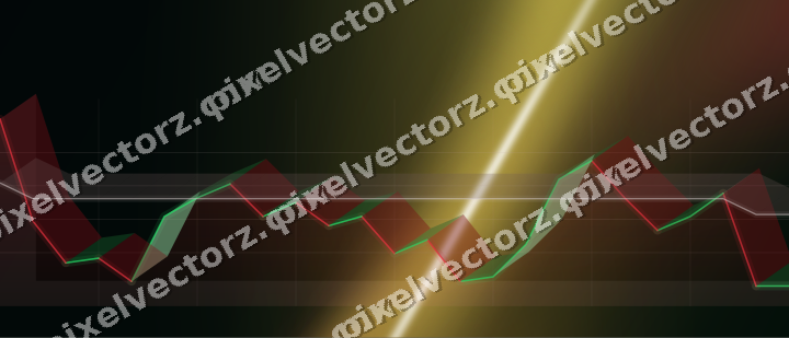 Glowing neon chart background in red and orange