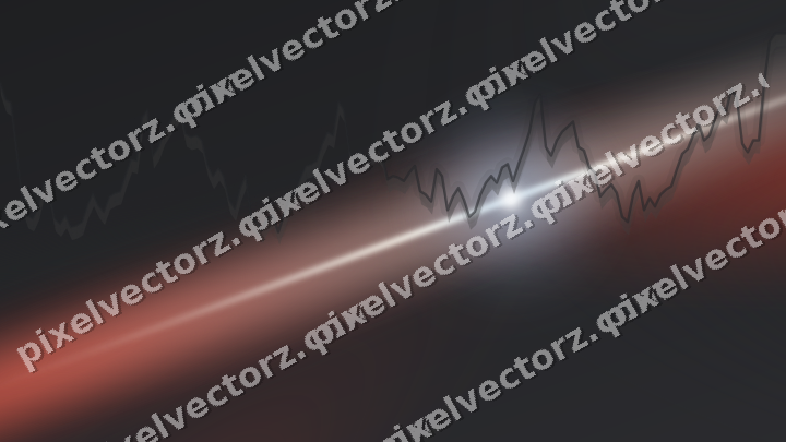 Glowing neon chart background in red and pale amber