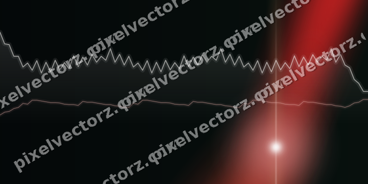 Glowing neon chart background in red and green