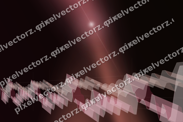 Glowing neon chart background in pink and red